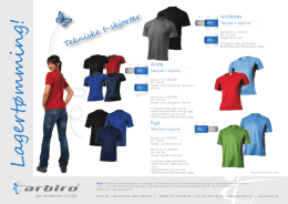 Lagertomming t-skjorter og piquet 2012