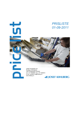 PRISLISTE 01-09-2011