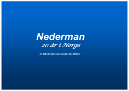Nederman - 20 år i Norge