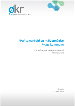 Samarbeid og måloppnåelse i NAV – Rygge kommune