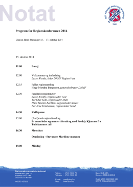 Program for Regionskonferansen 2014