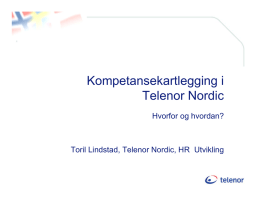 Kompetansekartlegging i Telenor Nordic v/Toril Lindstad