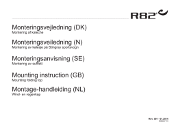 Monteringsvejledning (DK) Mounting instruction (GB