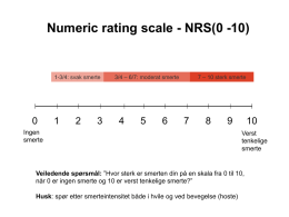 Numeric rating scale - NRS(0 -10)