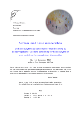 Seminar med Lasse Wennerschou