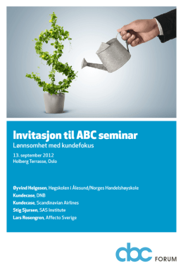 Invitasjon til ABC seminar