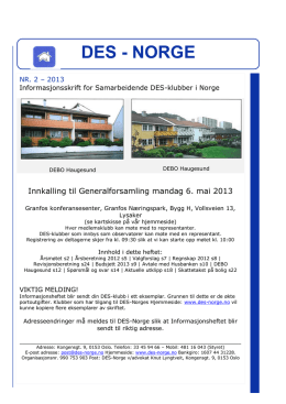 Info-hefte Nr 2-2013 PDF-fil for utskrift - DES
