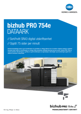 Dataark bizhub PRO 754e, PDF