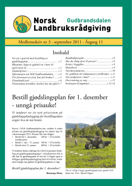Norsk Landbruksrådgiving Gudbrandsdalen