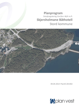 Planprogram Skjersholmane Båthotell Stord kommune