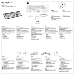 Setup Guide Logitech® Washable Keyboard K310