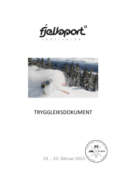 Tryggleiksdokumentet Fjellsportfestivalen 2015