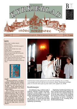 Kyrkjeblad 2013-2 - Rindal og Surnadal kyrkjelege fellesråd