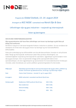 Program for Global Outlook, 13.-14. august 2014 Arrangert