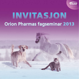 INVITASJON - Orion Pharma Animal Health