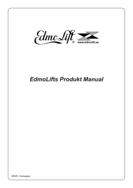 EdmoLifts Produkt Manual