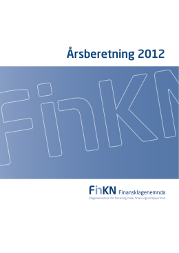 Årsberetning 2012 - Finansklagenemnda