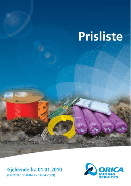 Prisliste - Orica Mining Services