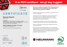Info om PEFC Sertifikat