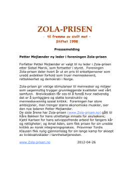 Pressemelding - Zola