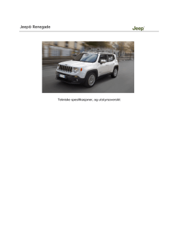 Tekniske spesifikasjoner og utstyr, Jeep Renegade.xlsx