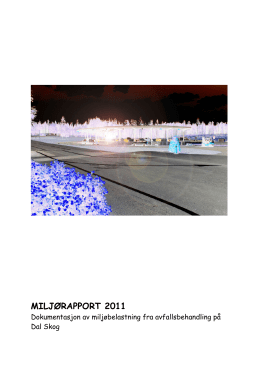 MILJØRAPPORT 2011