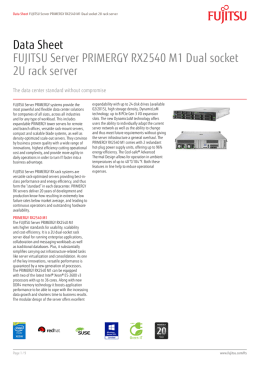 Data Sheet FUJITSU Server PRIMERGY RX2540 M1 Dual socket