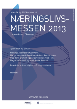 NÆRINGSLIVS- MESSEN 2013