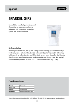 SPARKEL GIPS - Nordsjö Proff