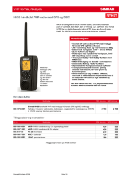 VHF kommunikasjon - Telenor Maritim Radio