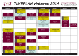TIMEPLAN vinteren 2014 www.gnistrende.no
