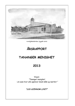 ÅRSRAPPORT TANANGER MENIGHET 2013