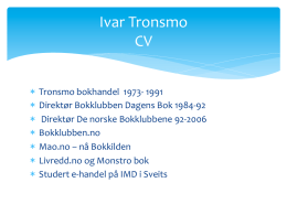 Ivar Tronsmo CV