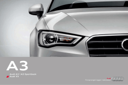 Brosjyre Audi A3 Sportback