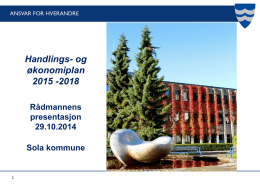 Handlings- og økonomiplan 2015-2018 presentasjon