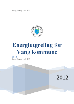 Energiutgreiing for Vang kommune 2012