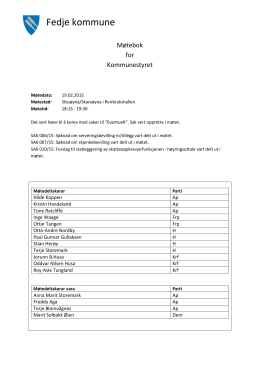 Møtebok - Kommunestyret - 19.02.2015