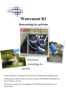 Waterment R2 Renseanlegg for gråvann