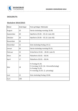 Skoleruta 2014-2015.pdf - Drammen videregående skole