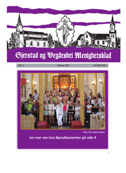 HØST 2012.p65 - Gjerstad kirkelige fellesråd