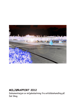 MILJØRAPPORT 2012