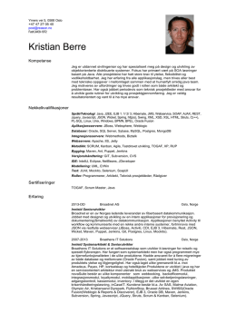 CV Kristian Berre PDF