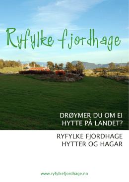 ryfylke fjordhage hytter og hagar