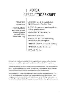 utgave 1 - Norsk Gestaltinstitutt AS