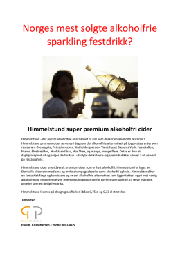 Norges mest solgte alkoholfrie sparkling festdrikk?