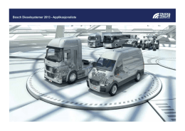 Bosch Dieselsystemer 2013 - Applikasjonsliste