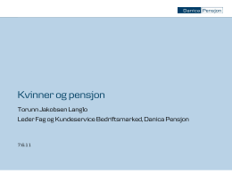 Kvinners pensjonsrettigheter v Torunn Jakobsen Langlo
