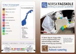 Asbest-sanering - Norsk Fagskole