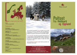 Pultost - Slow Food i Norge