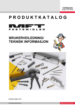 Kataolg MFT Festemidler - Hitachi Power Tools Finland Oy